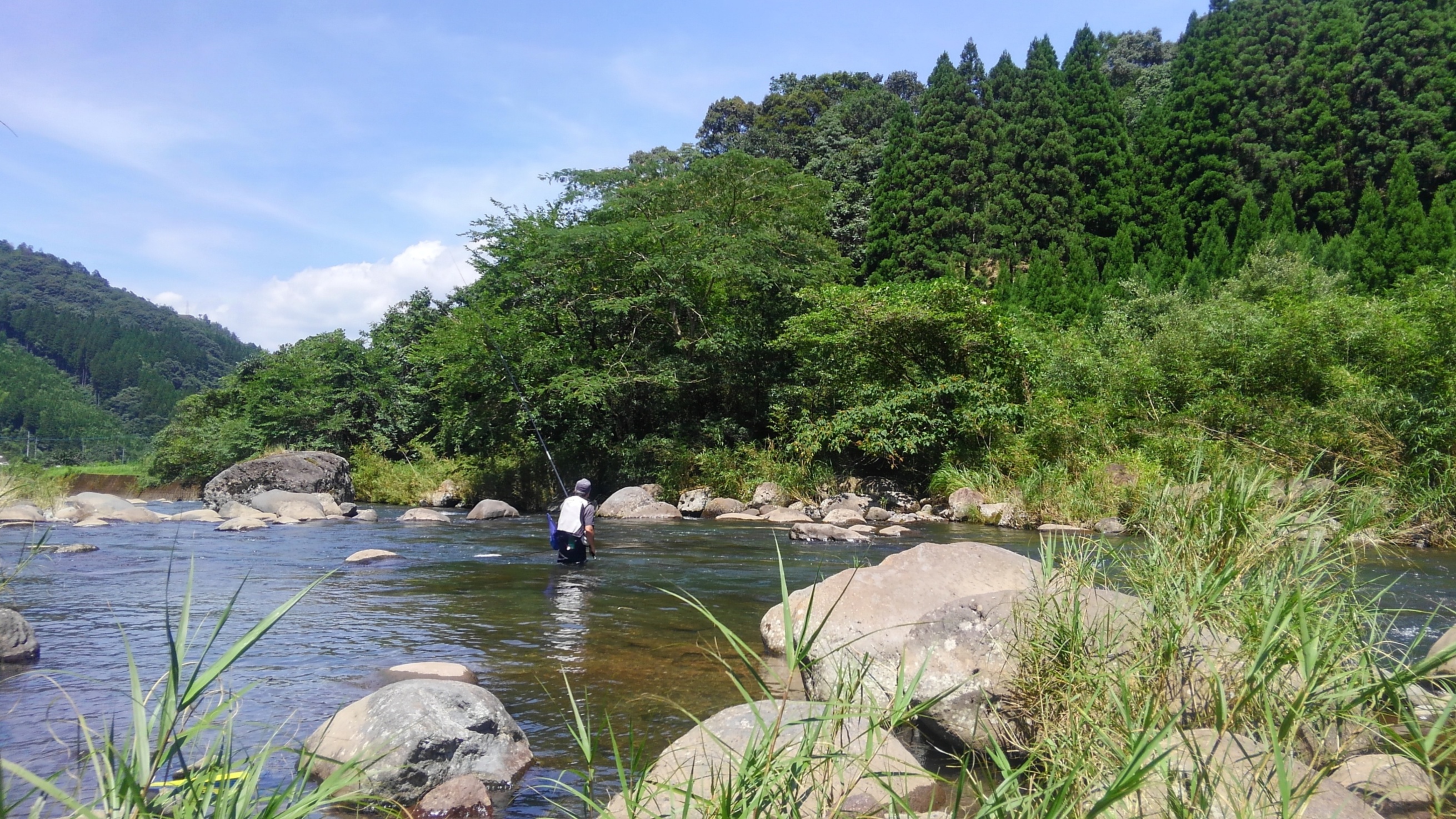 球磨川支流釣風景